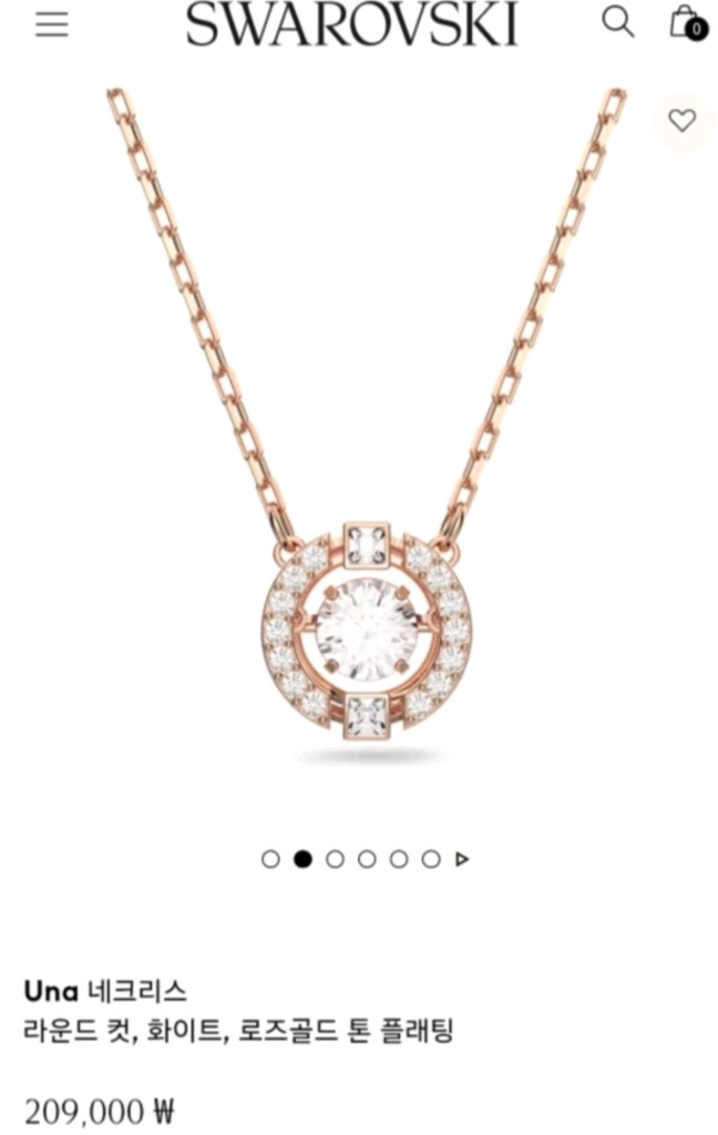 스와로브스키 댄싱스톤 목걸이팝니다 이미지