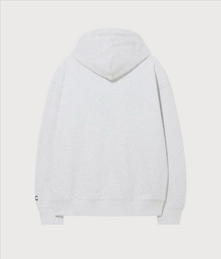 [새상품] M) 커버낫 남녀공용 어센틱 로고 후디 헤더그레이 (후드끈X)--2