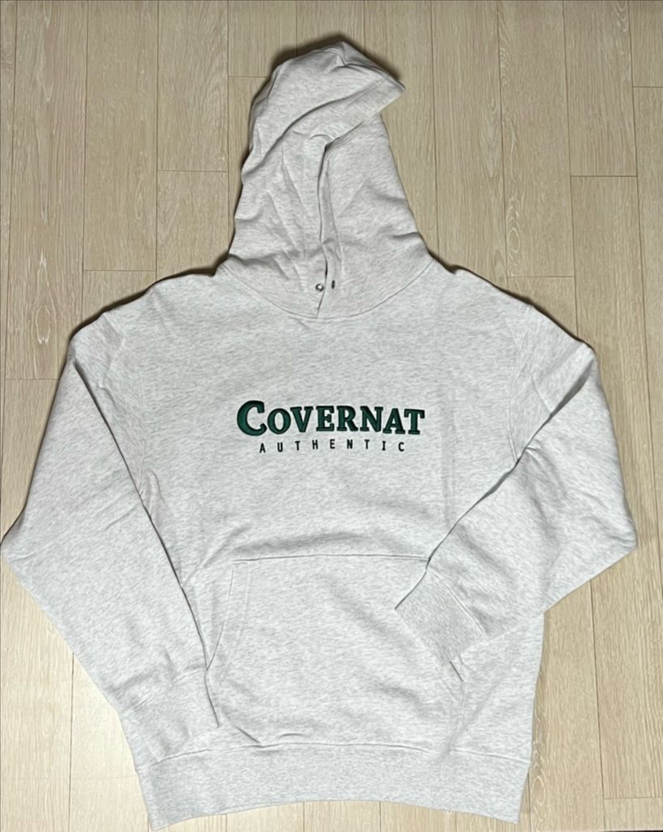 [새상품] M) 커버낫 남녀공용 어센틱 로고 후디 헤더그레이 (후드끈X)--3