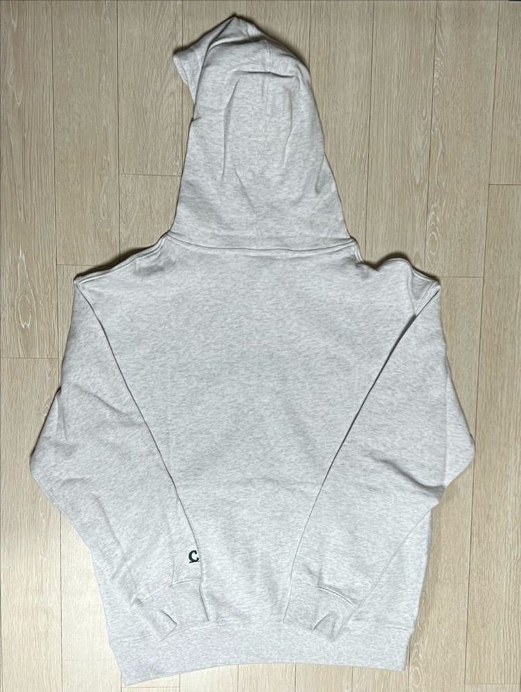 [새상품] M) 커버낫 남녀공용 어센틱 로고 후디 헤더그레이 (후드끈X)--4