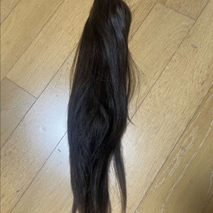 붙임머리 18인치 천연모 100가닥 흑갈색