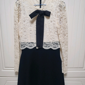 밀크코코아 베이지/블랙원피스 55 새상품