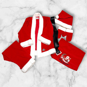 아동 산타클로스 코스튬 6종 풀세트 상하 120130140 사이즈 이미지