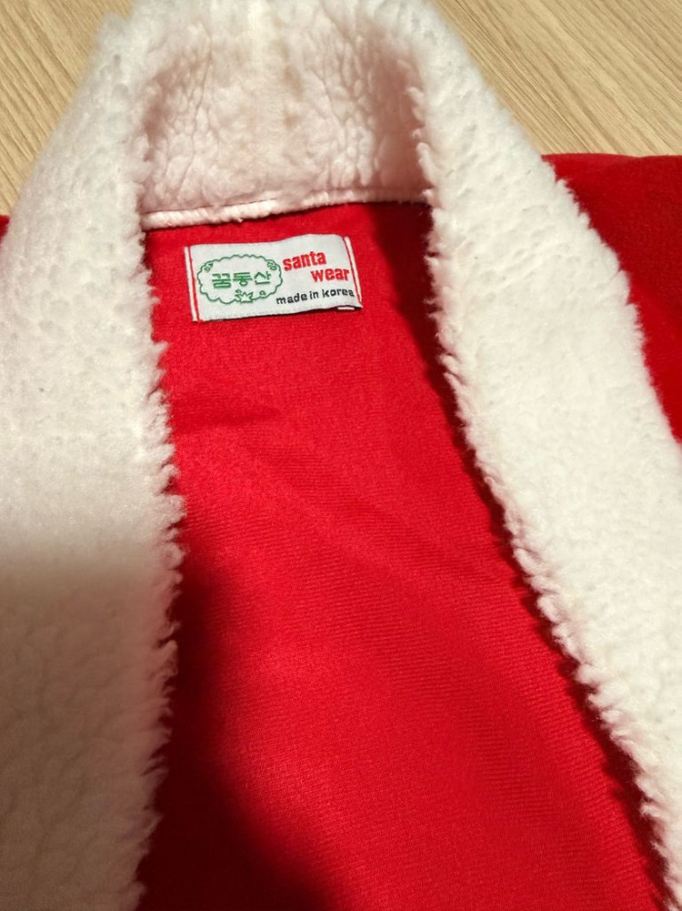 아동 산타클로스 코스튬 6종 풀세트 상하 120130140 사이즈 이미지