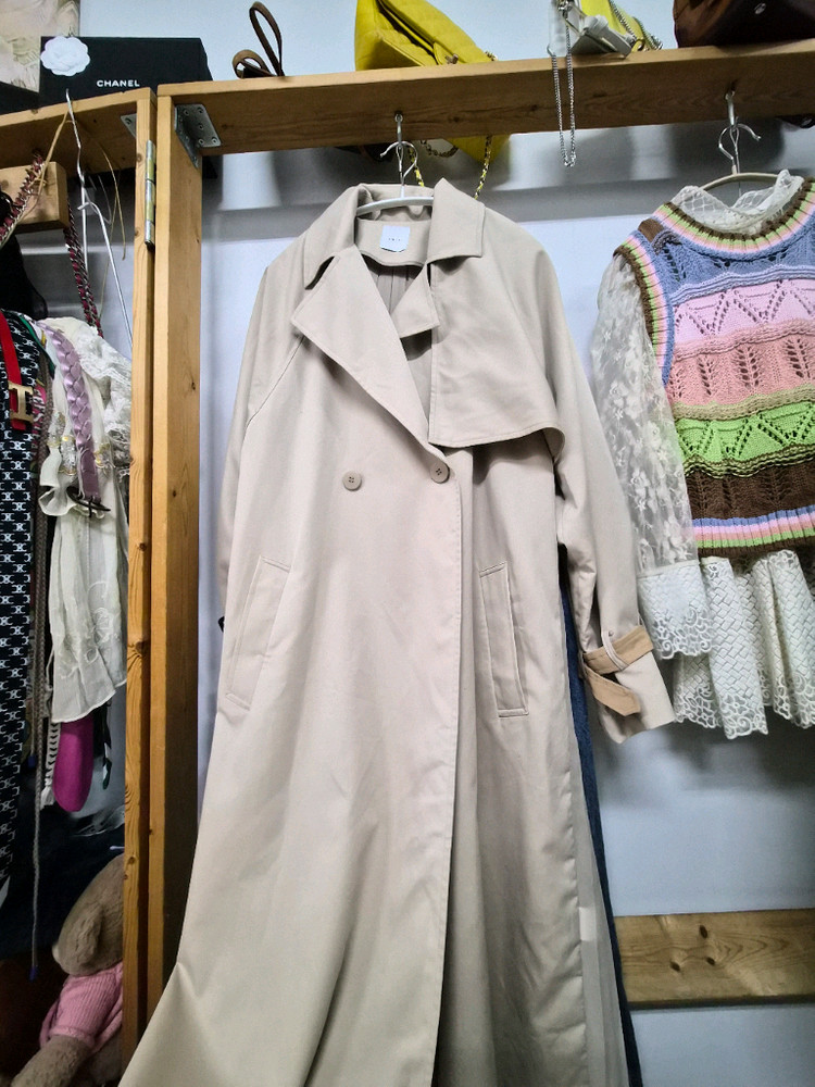 Ameri 쉬폰프릴 프리미엄 트렌치코트--4