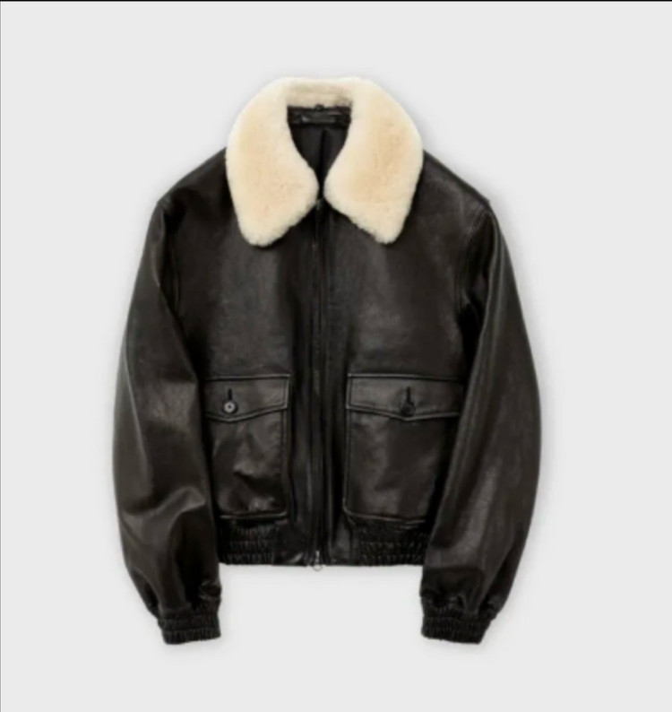 브라운야드 A-2 레더자켓 블랙(3) 택 케이스 옷걸이 풀구성--1