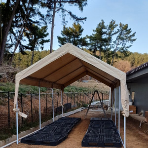 이동식 대형 캐노피 천막 주문제작 창고 캐노피천막 몽골텐트 방수천막 접이식 차광막 워닝 그늘막