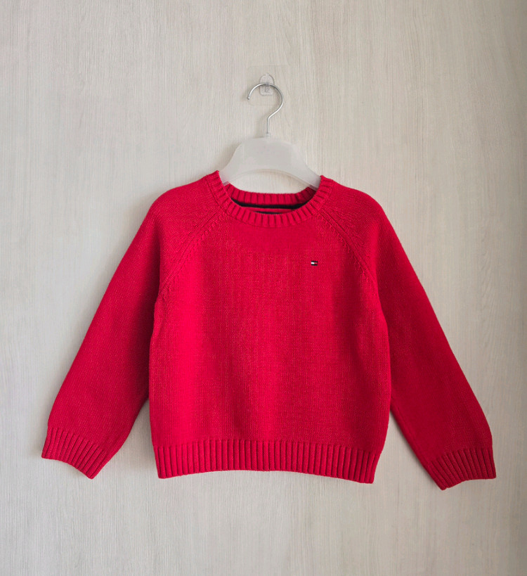 타미힐피거 키즈 라운드넥 니트 스웨터 4T--0