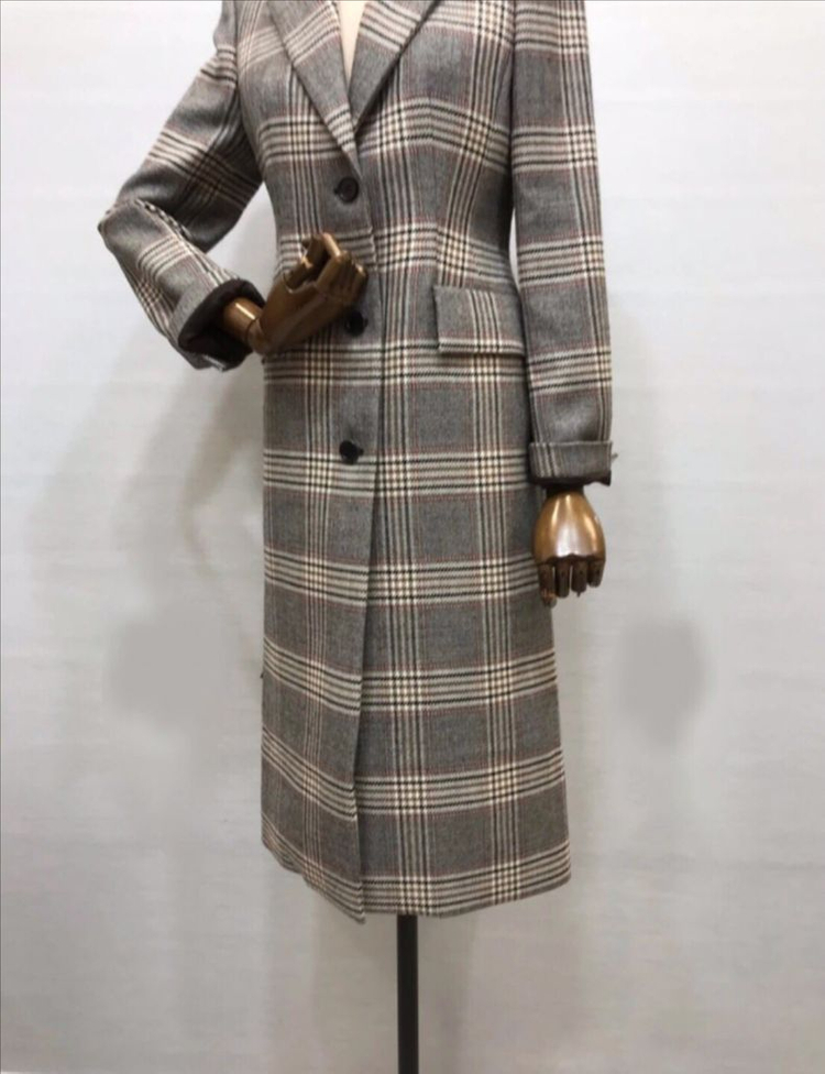 미샤 michaa 울 체크 코트 55--2