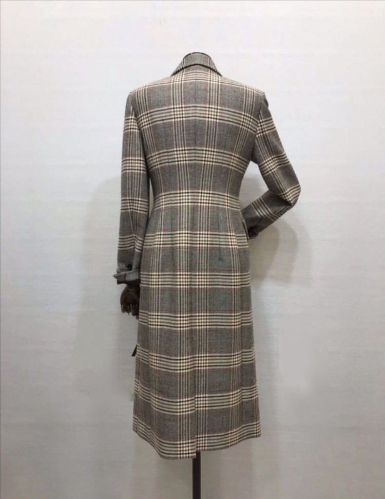 미샤 michaa 울 체크 코트 55--3