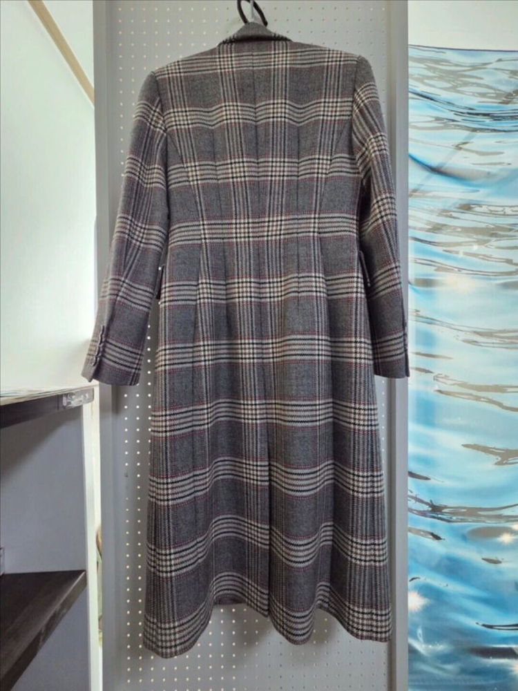 미샤 michaa 울 체크 코트 55--7