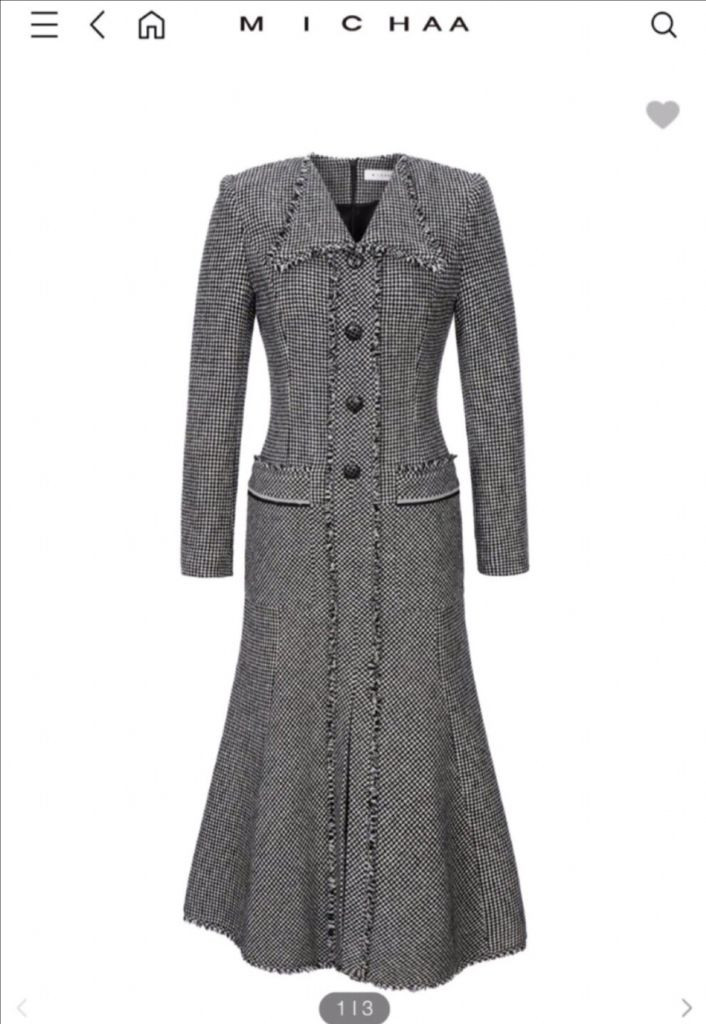 미샤 michaa 캐시미어 하운드투스 페미닌 원피스 55--2