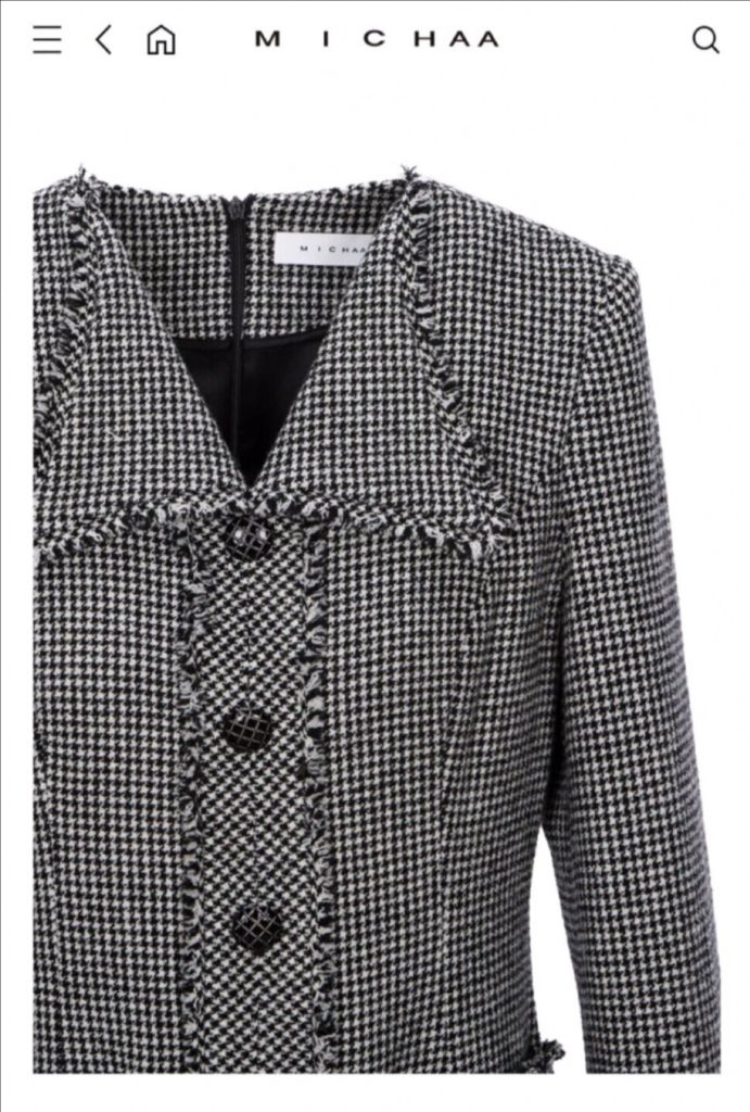 미샤 michaa 캐시미어 하운드투스 페미닌 원피스 55--3