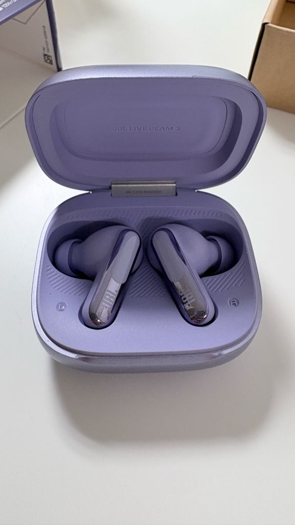 [일주일 실사용] JBL Live Beam 3 퍼플 이어폰 팝니다.--1