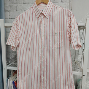 라코스테 셔츠 남방 스트라이프 남성반팔셔츠 100 반팔남방 MD91