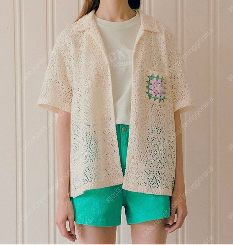 보카바카 레이스 셔츠 가디건 Avery Half Sleeve Shirt 이미지