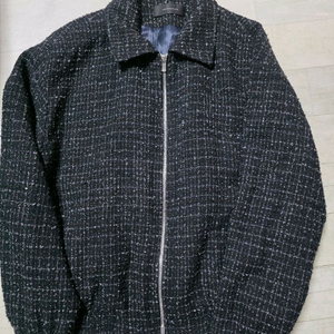 크러쉬어게인 블랙 트위드 블루종 L