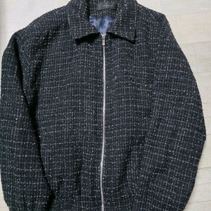 크러쉬어게인 블랙 트위드 블루종 L