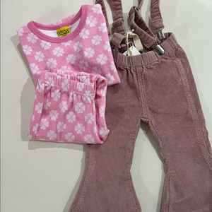 던스 핑크 클로버 상하세트 트윈콜렉티브 플레어진 핑크 일괄