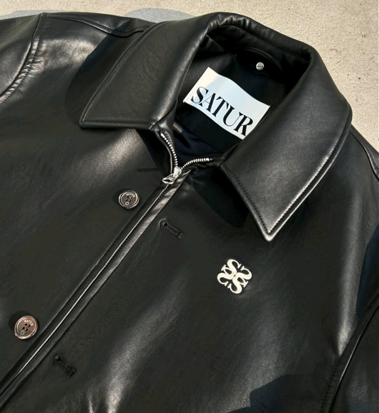 세터 테오 비건 레더 블루종 자켓 M--3