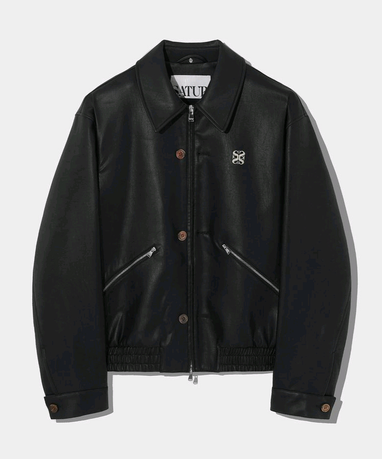 세터 테오 비건 레더 블루종 자켓 M--4