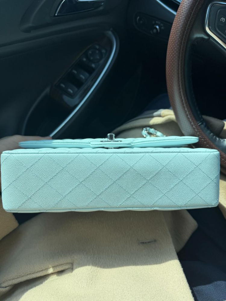 지존 샤넬 클래식 미듐 스카이블루--1