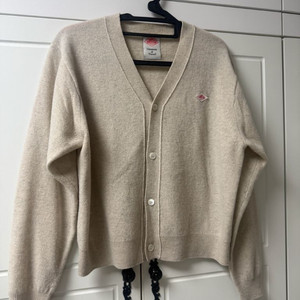 (W) 단톤 램스울 브이넥 니트 가디건 오트밀 이미지