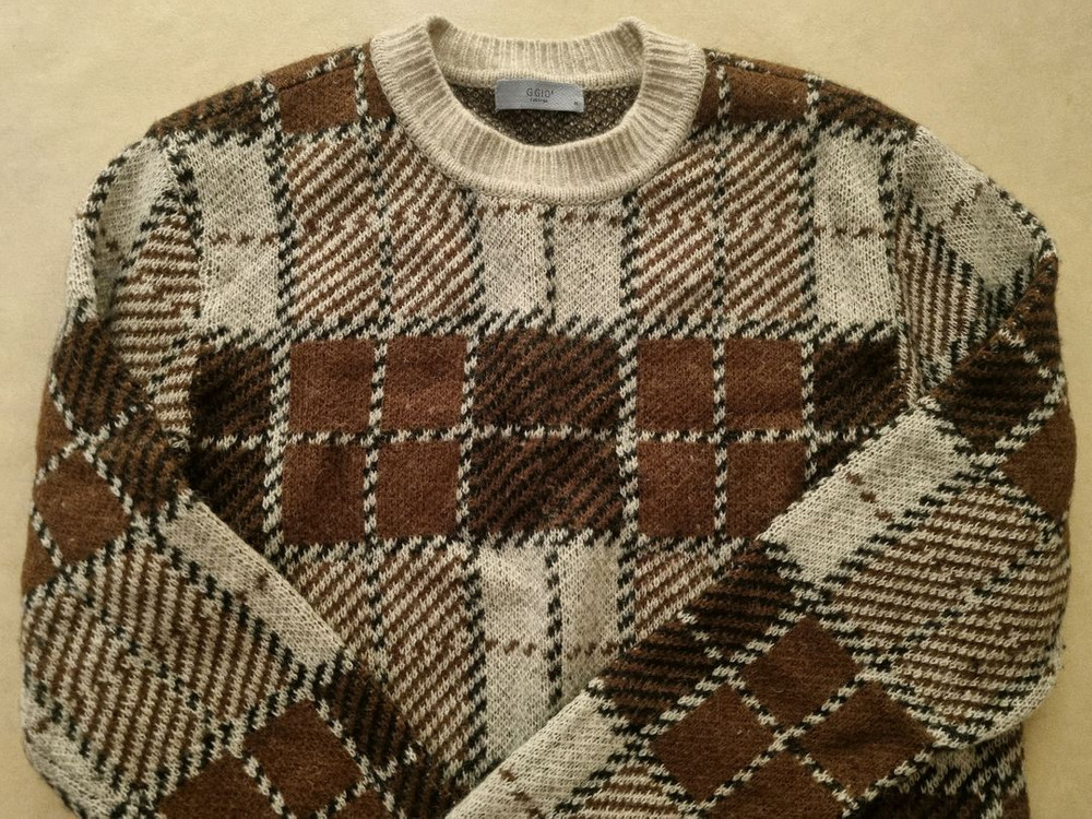 코오롱 GGIO2 지오투 , 체크 니트 이미지