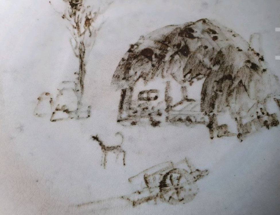 토곡요 이경효 분청 대형 도자화 접시 이미지