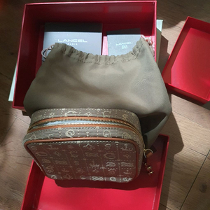 랑셀 모노그램 패턴 파우치 + 케이스