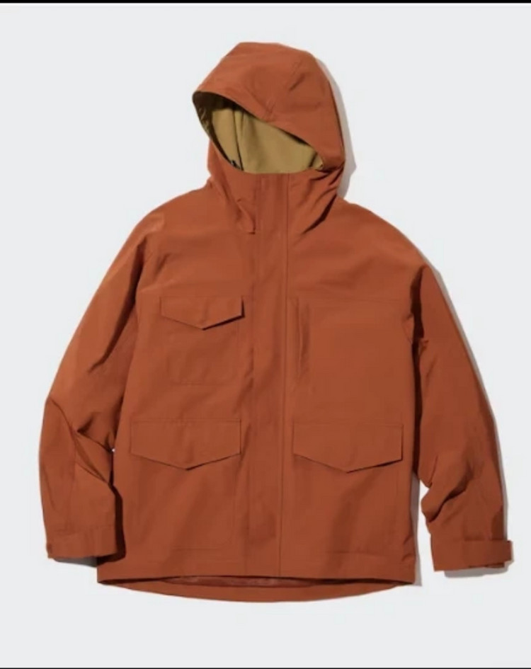 유니클로 유틸리티 자켓 오렌지 XL (새상품, 105~110)--1