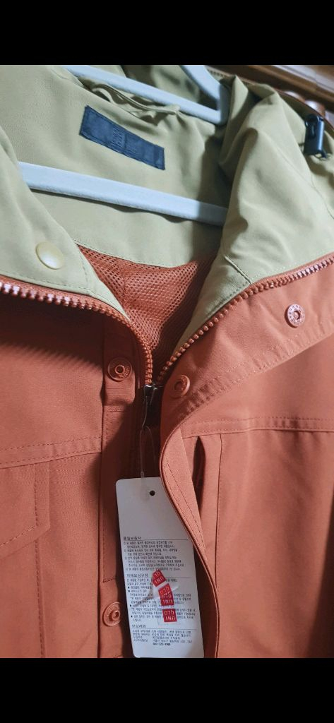 유니클로 유틸리티 자켓 오렌지 XL (새상품, 105~110)--3