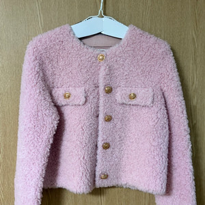 핑크 양털 무스탕 자켓 M 새상품급(드라이클리닝 완료)