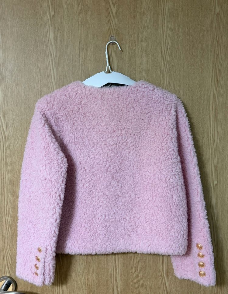 핑크 양털 무스탕 자켓 M 새상품급(드라이클리닝 완료)--1