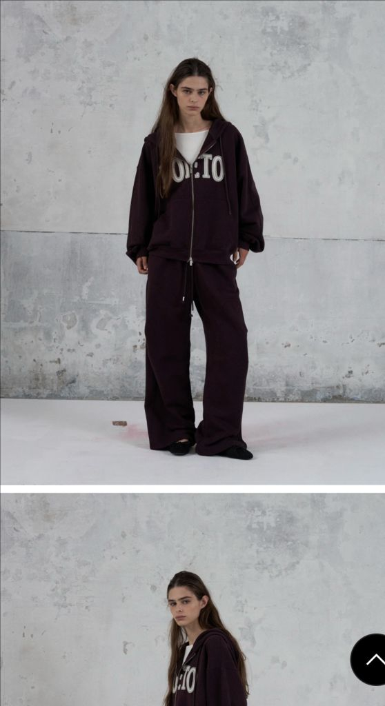 포에토 Washing day hoody zip-up - bordeaux--1