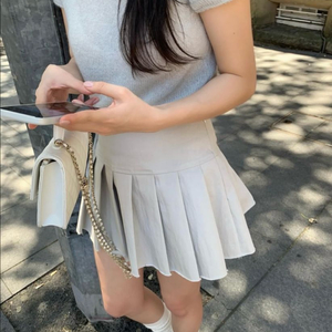 릴리코츠 Sand Pleats Skirt 그레이 S사이즈 이미지