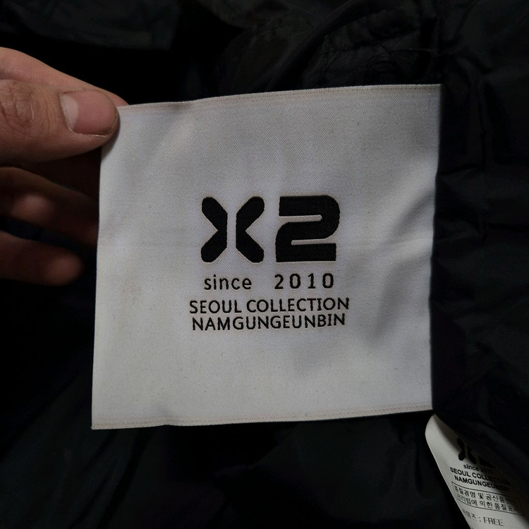 X2 서울 컬렉션 남궁은빈 오버사이즈 퍼후드 야상 패딩 점퍼 FREE--5