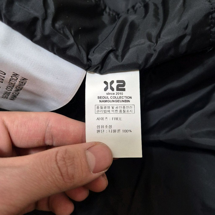 X2 서울 컬렉션 남궁은빈 오버사이즈 퍼후드 야상 패딩 점퍼 FREE--6