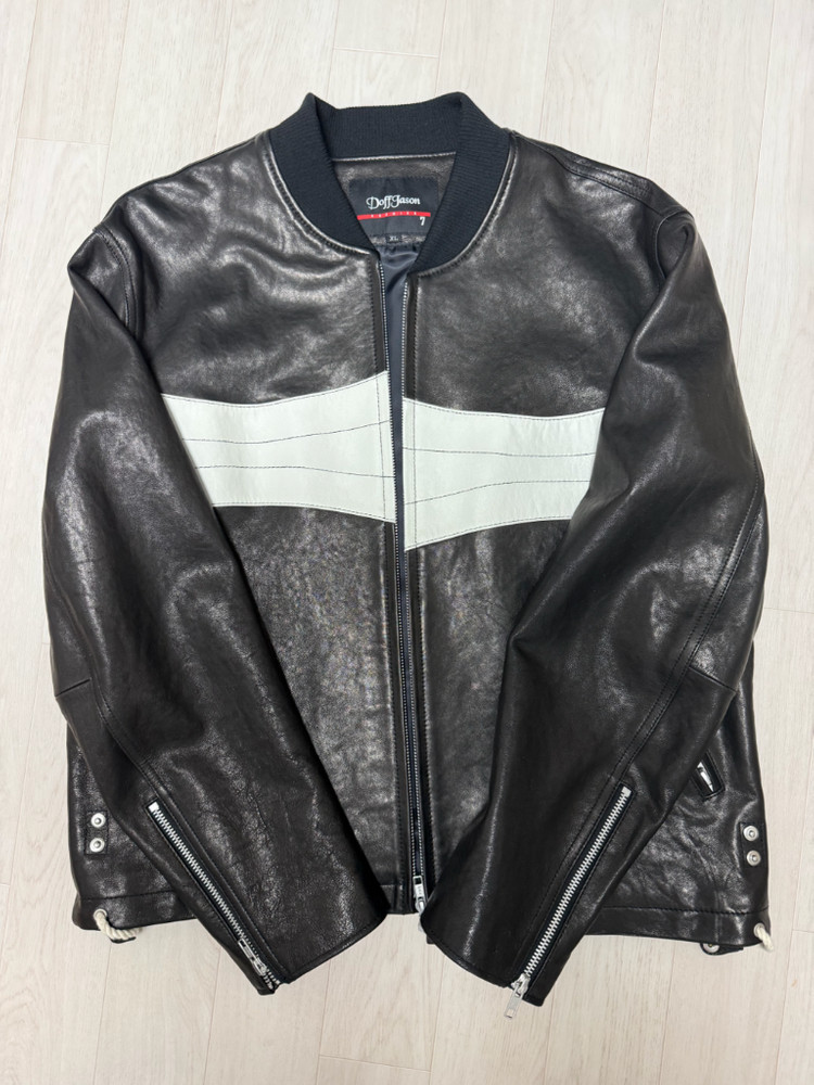 도프제이슨 프리미엄 램스킨 베지터블 레이서 가죽자켓(XL)택배비포함 17만5천원--1