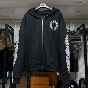 [클로젯][L][새상품급 신형]크롬하츠 홀스슈 플로랄 헤비웨이트 후드집업