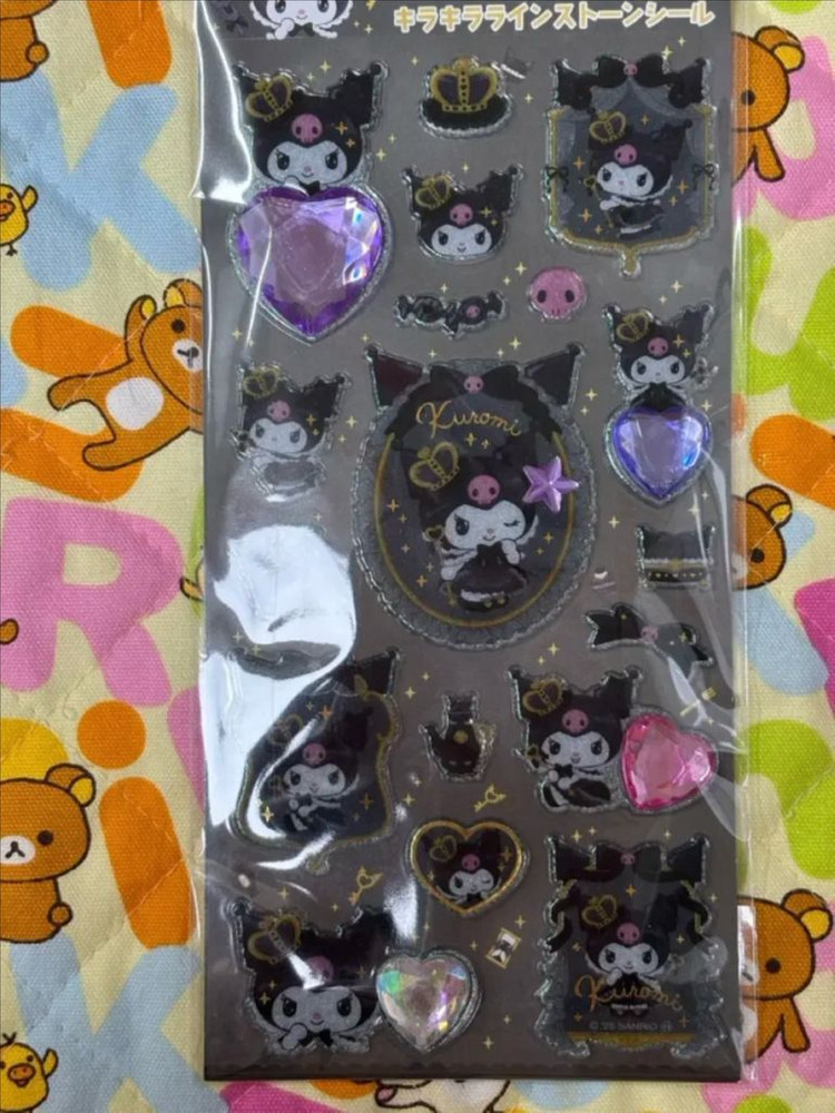 산리오 쿠로미 샤카샤카 보석스티커 [일본정품 새상품]--1
