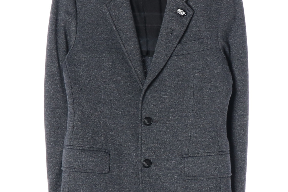 커스텀멜로우 울 코튼 그레이 블레이저 자켓 재킷 M--3