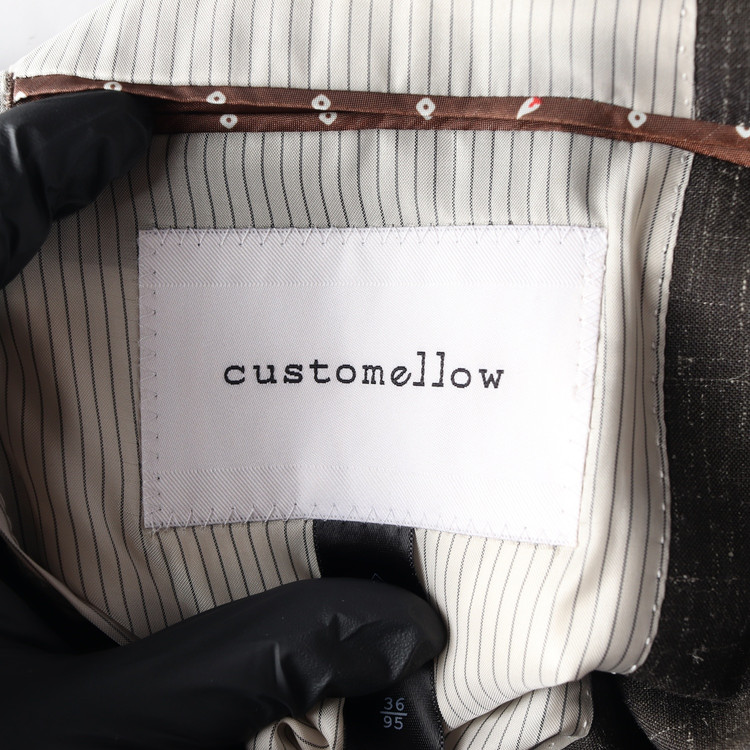 커스텀멜로우 울 린넨 자켓 재킷 싱글브레스티드재킷 M--5