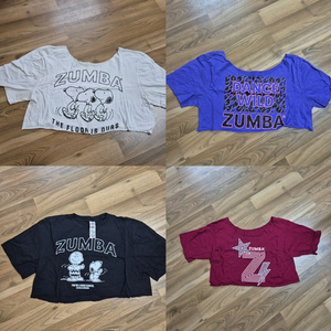 줌바웨어 옷 xs 반팔 크롭 티셔츠