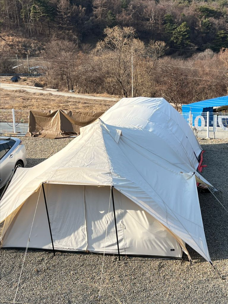 캠핑텐트 / 캠핑칸 오크벨 베스티블 전체세트 (카푸치노) 판매 이미지