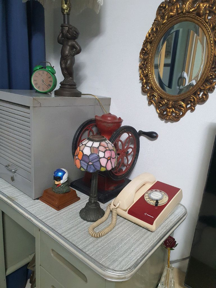 빈티지 스테인드글라스 캔들 이미지