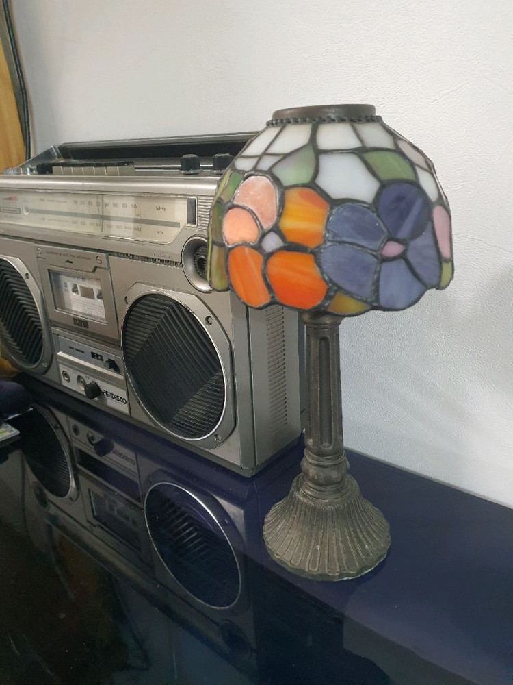 빈티지 스테인드글라스 캔들 이미지