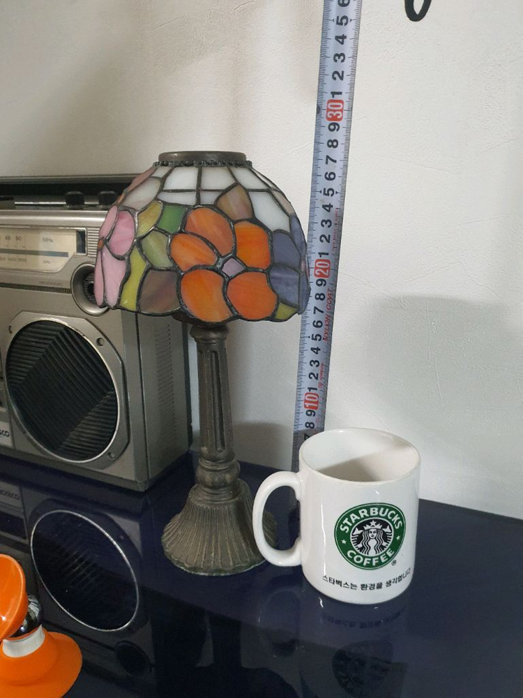 빈티지 스테인드글라스 캔들 이미지