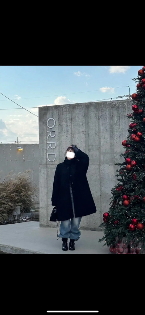 [F] 제이어반스 케이프 울 양털 하이넥 하프 코트 이미지