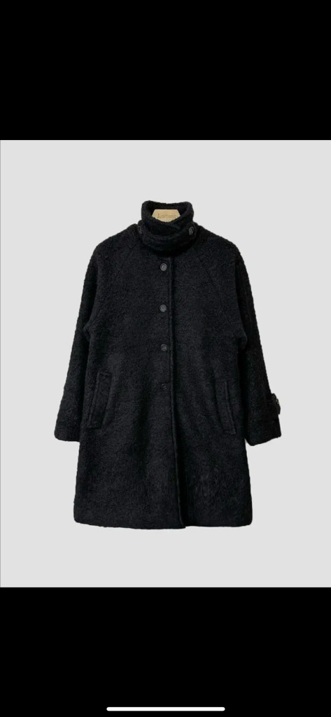 [F] 제이어반스 케이프 울 양털 하이넥 하프 코트 이미지